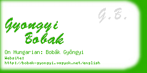 gyongyi bobak business card