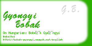 gyongyi bobak business card